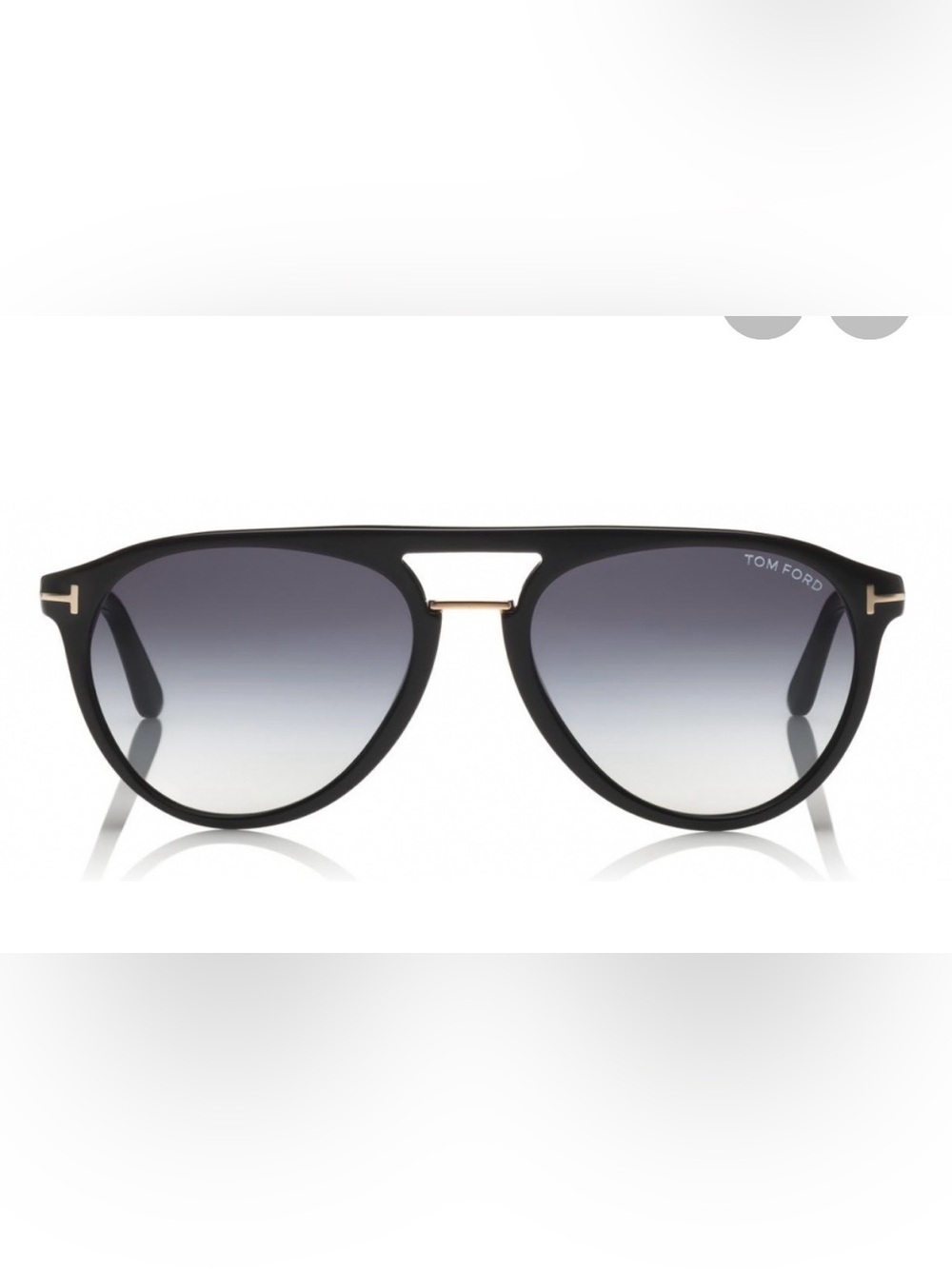 Tom Ford Burton Black Aviator Sunglasses with Gradient Lenses